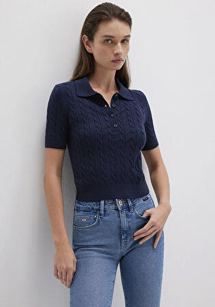 Lacivert Triko Polo 1710328-84371