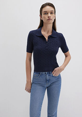 Lacivert Triko Polo 1710328-84371