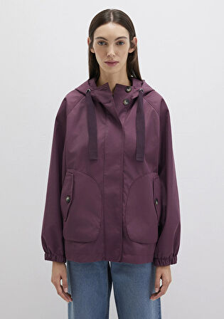 Kapüşonlu Mor Ceket 1110014-70223
