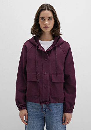 Kapüşonlu Bordo Ceket 110775-87830