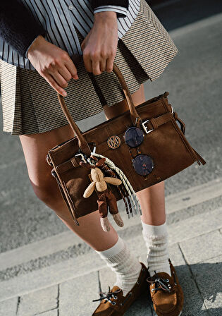 Suni Süet Kahverengi Omuz Çantası 1913474-88062