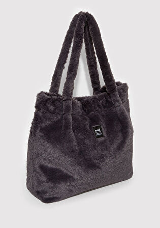 Antrasit Peluş Omuz Çantası 197617-80867