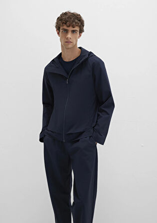 Kapüşonlu Mavi Spor Ceket 0110728-86623