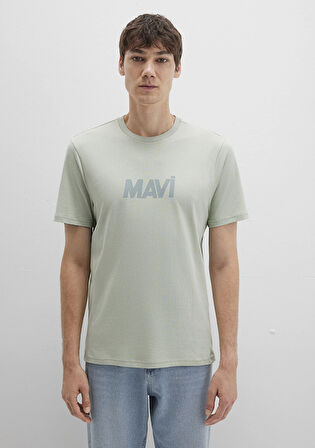 Mavi Logo Baskılı Yeşil Tişört 0612896-83995