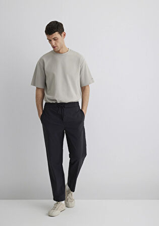 Spandex Siyah Jogger Pantolon 0010502-71379