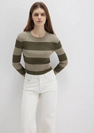 Blok Renkli Haki Kazak 1710724-90943