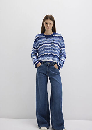 Jakarlı Mavi Kazak 1710639-70758