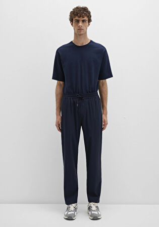 Lacivert Spandex Spor Pantolon 0010504-86623