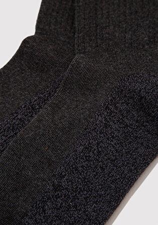 M Logo Baskılı Kahverengi Bot Çorabı 0911132-23247