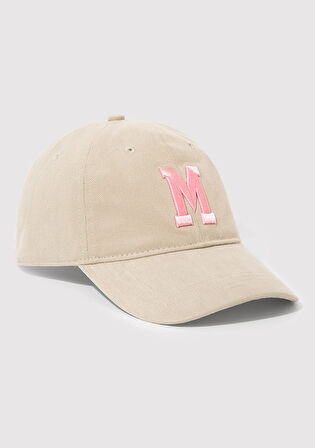 M Nakışlı Bej Şapka 1912255-34056
