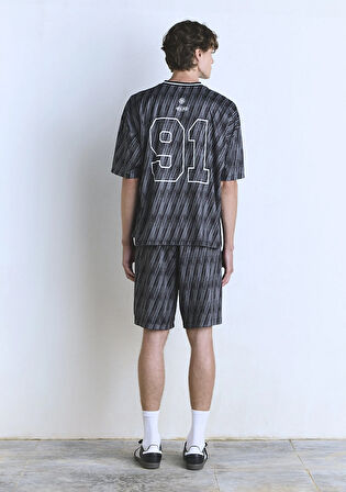 Los Angeles Baskılı Siyah Forma Tişört 0612761-90556