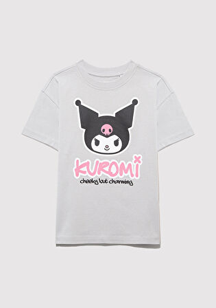 Kuromi Baskılı Gri Tişört 7610379-70075
