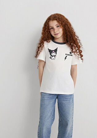 Kuromi Baskılı Ekru Tişört 7610378-70057