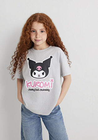 Kuromi Baskılı Gri Tişört 7610379-70075