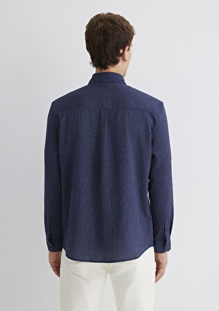Lacivert Tencel TM Modal Gömlek 0211625-70490