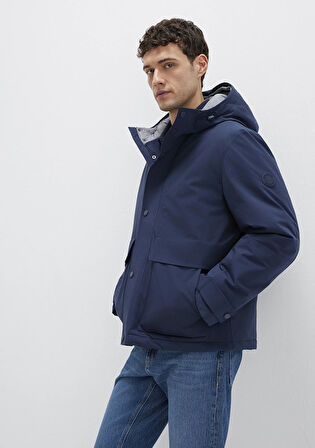 Kapüşonlu Lacivert Mont 0110667-80872