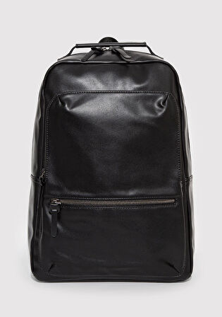 Suni Deri Siyah Sırt Çantası 0911949-900