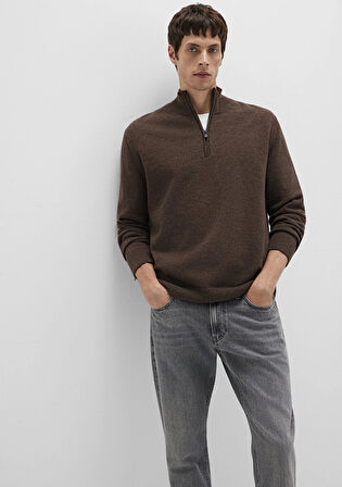 Yün Karışımlı Kahverengi Kazak 0710371-70251