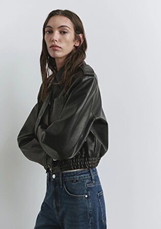 Kahverengi Suni Deri Ceket 1110782-90892