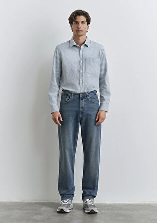 Toronto Street Puslu Indigo Mavisi Jean Pantolon 0010289-90625