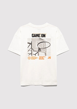 Baskılı Ekru Tişört 6610354-70057