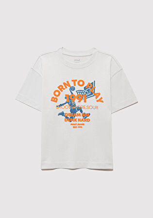 Baskılı Gri Tişört 6610355-90782