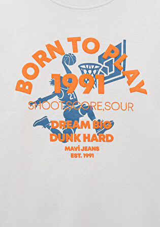 Baskılı Gri Tişört 6610355-90782