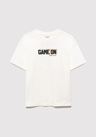 Baskılı Ekru Tişört 6610354-70057