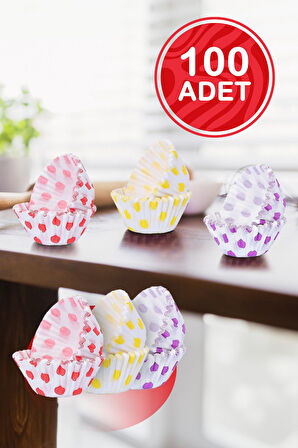 Mithra Life 100 Lü Renkli Muffin Cupcake Kâğıdı Mıt1137