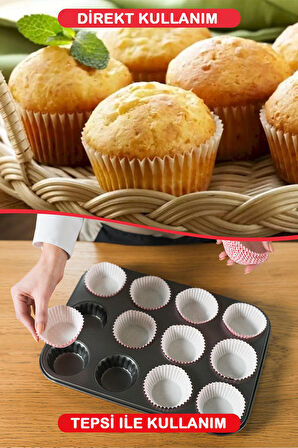 Mithra Life 100 Lü Renkli Muffin Cupcake Kâğıdı Mıt1137