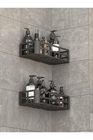 Mithra Life 2 Adet Düzenleyici Yapışkanlı Banyo Organizer Duş Rafı MIT1146
