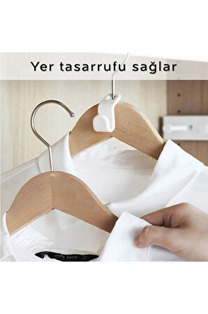 Mithra Life 5 Adet Elbise Askısı Bağlantı Kancası Aparatı Düzenleyici Organizer MIT1221