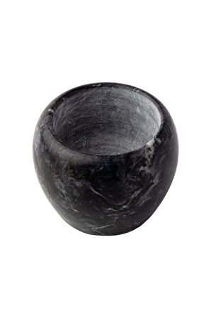 Mithra Life Lüks Doğal Desenli Koyu Gri Mermer Oyma Havan ve Tokmak MIT1251