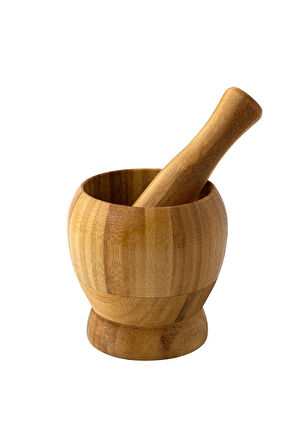 Mithra Life Doğal Bambu Ahşap Sarımsak Ezici Havan Tokmak MIT1258