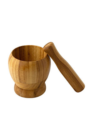 Mithra Life Doğal Bambu Ahşap Sarımsak Ezici Havan Tokmak MIT1258