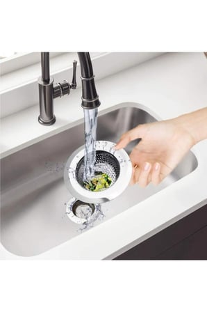 2 Adet Büyük Boy Paslanmaz Çelik Lavabo Süzgeci 11,5 cm MIT1357