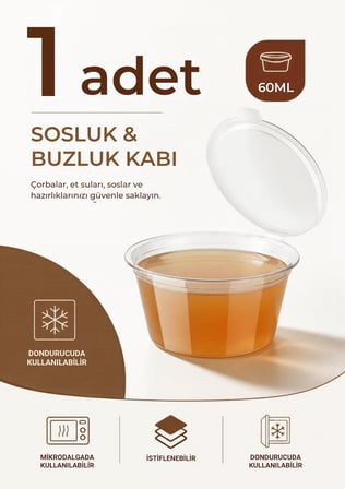 60 ML Sızdırmaz Mini Saklama Kabı Sosluk Buzluk Kabı MIT1363