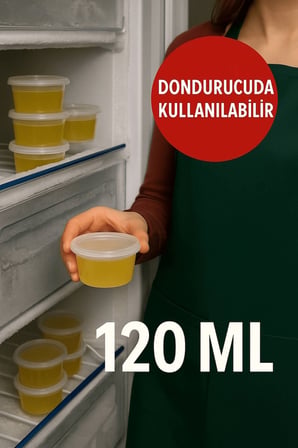 25 Adet 120 ML Sızdırmaz Mini Saklama Kabı Sosluk Buzluk Kabı MIT1368