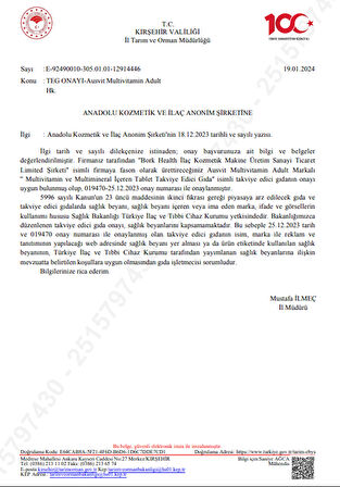 Multimax Adult – Multivitamin ve Multimineral İçeren Tablet Takviye Edici Gıda 30 Tb