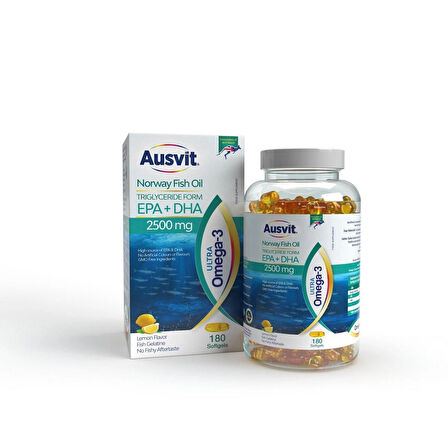 Ultra Omega-3 Norway Fish Oil Epa Dha 2500mg Norveç Balık Yağı 180 Softgel