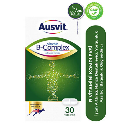 B Complex Vitamin | Enerji & & Biotin | 30 Tablet