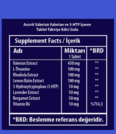 Relaxone Stress & Sleep Support - Valerian Ve 5-htp Içeren Stres Ve Uyku Formülü 30tb