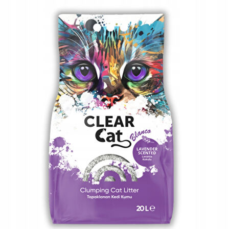 CLEARCAT BLANCO LAVANTA BENTONİT KEDİ KUMU 20 LT