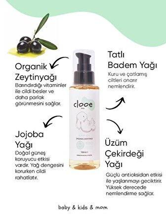 Clooe Organik Bebek Yağı (100ml) - 2'li Fırsat Paketi