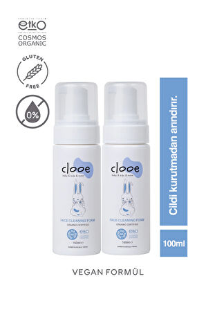 Clooe Organik Yüz Temizleme Köpüğü (150ml) - 2'li Fırsat Paketi