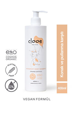 Clooe Organik Bebek & Çocuk Saç, Vücut Şampuanı (400ml) 