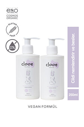 Clooe Organik Bebek Losyonu - 2’li Fırsat Paketi (Argan Yağı & Zeytinyağı, Yenidoğan için Uygun)