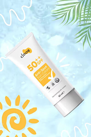 Clooe 2’li Güneş Kremi SPF 50 | Leke Karşıtı – Vegan – Glutensiz – 50ML x 2