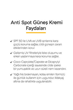 Vegan Glutensiz Leke Karşıtı 50 Spf Güneş Kremi (50ML) Clooe