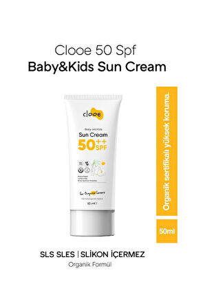 Organik Vegan Hipoalerjenik Glutensiz 50 Spf Güneş Kremi (50ML) Clooe